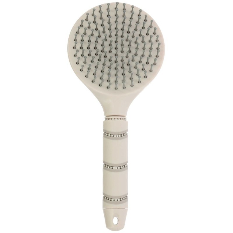 Brosse Ã  crins Je t'aime EQUITHÃˆME - Strass Beige