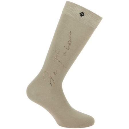 Chaussettes Je t'aime EQUITHÃˆME - Cassis Beige