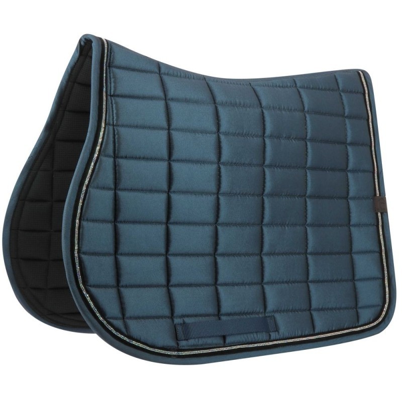 Tapis de selle Je t'aime EQUITHÃˆME - Origine Bleu