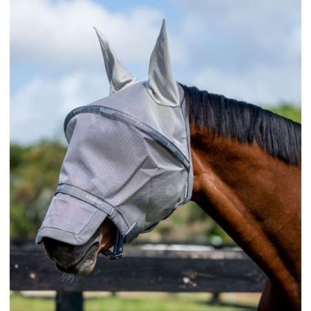 Masque anti-mouches Rambo Fly Mask Plus Gris