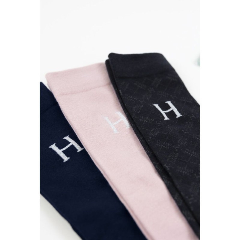 Aiko Chaussettes (x3 paires) Navy/ Rose/ Tartan