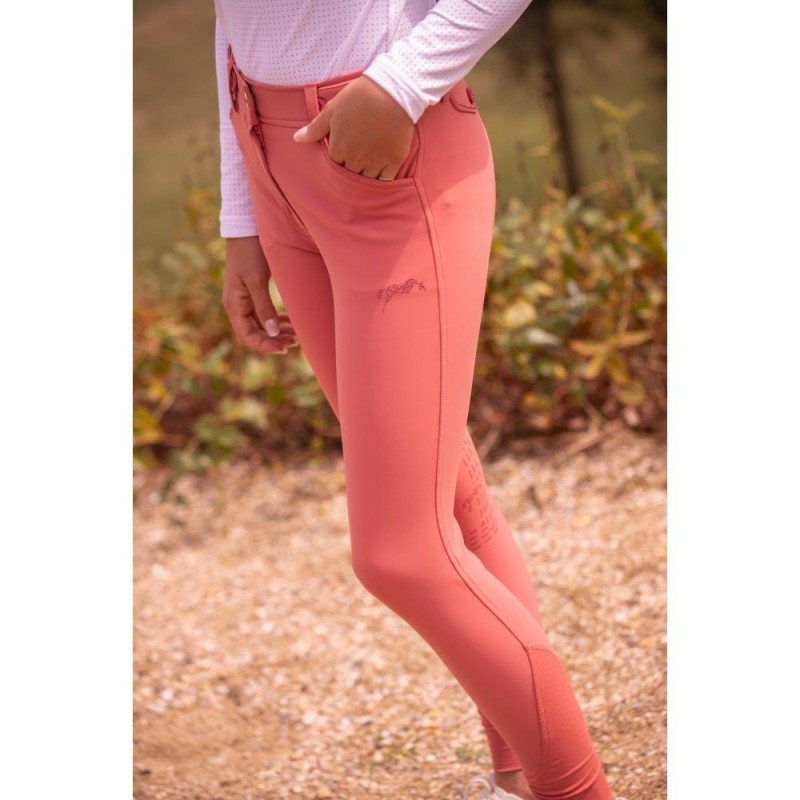 Pantalon d'Ã©quitation Vieux Rose  EDEN BY PL "Ã‰lÃ©gance"