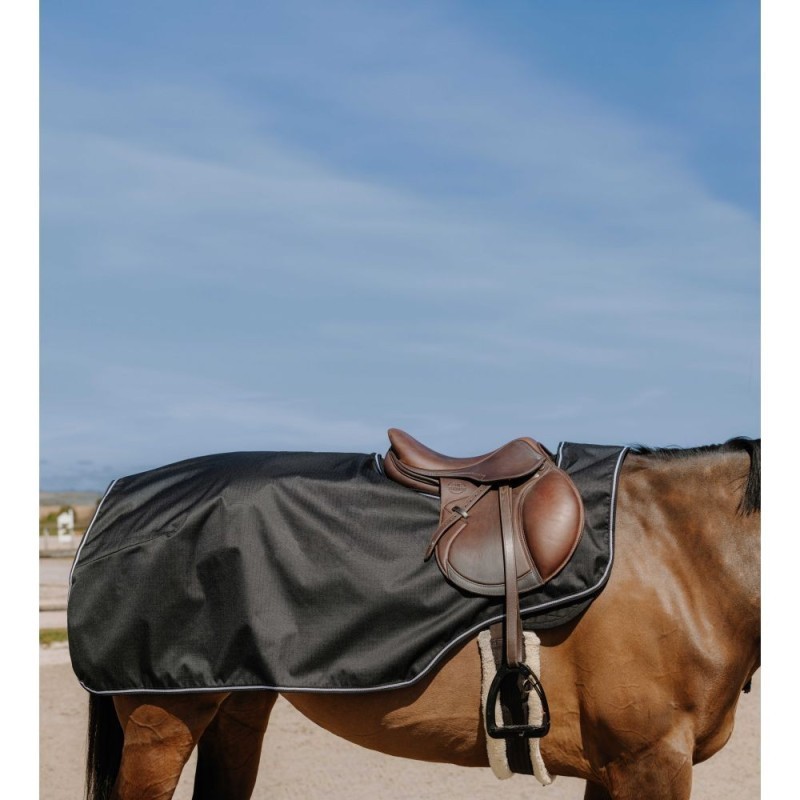Couvre-reins EQUITHÃˆME - TYREX 600D - Polaire Noir