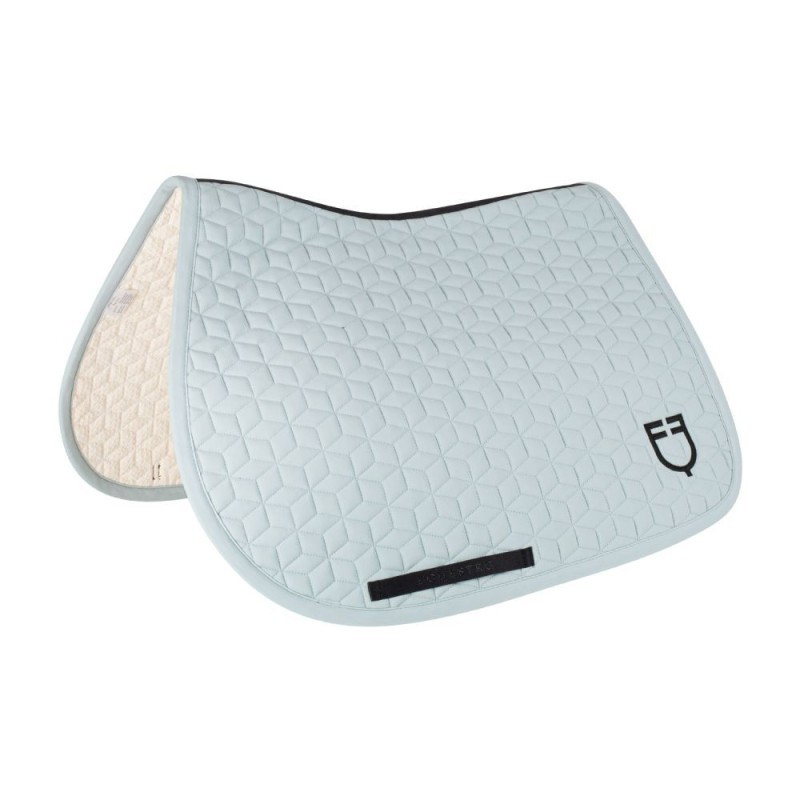 Tapis De Selle Equestro  Cube Bleu Gris