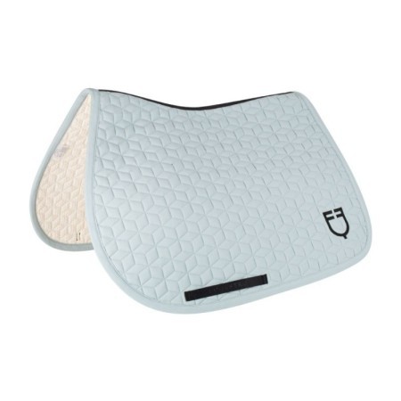 Tapis De Selle Equestro  Cube Bleu Gris